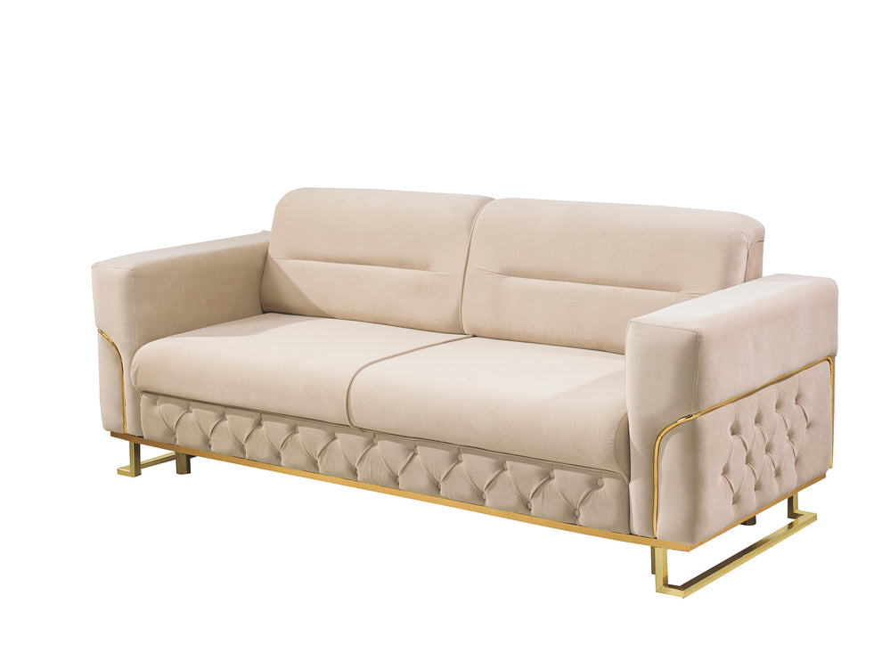 Parma 3+2 Seater Sofa Set – Luxury Cream Gold Sofa