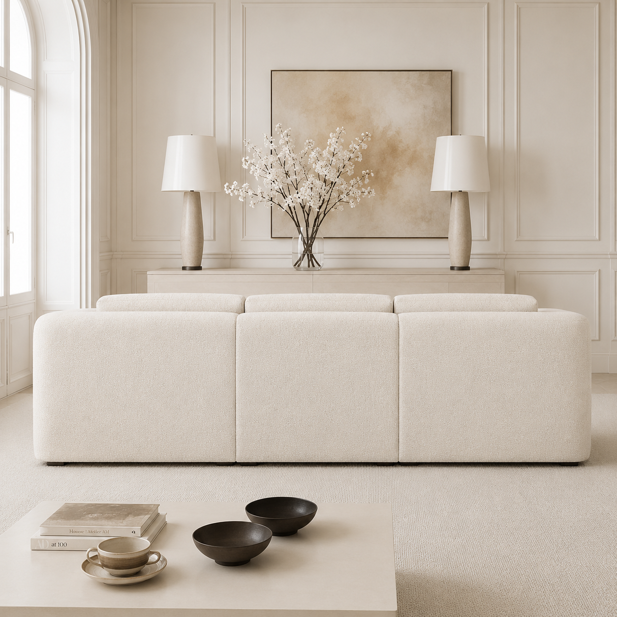 Mayfair 3 Piece Modular Sofa + Footstool