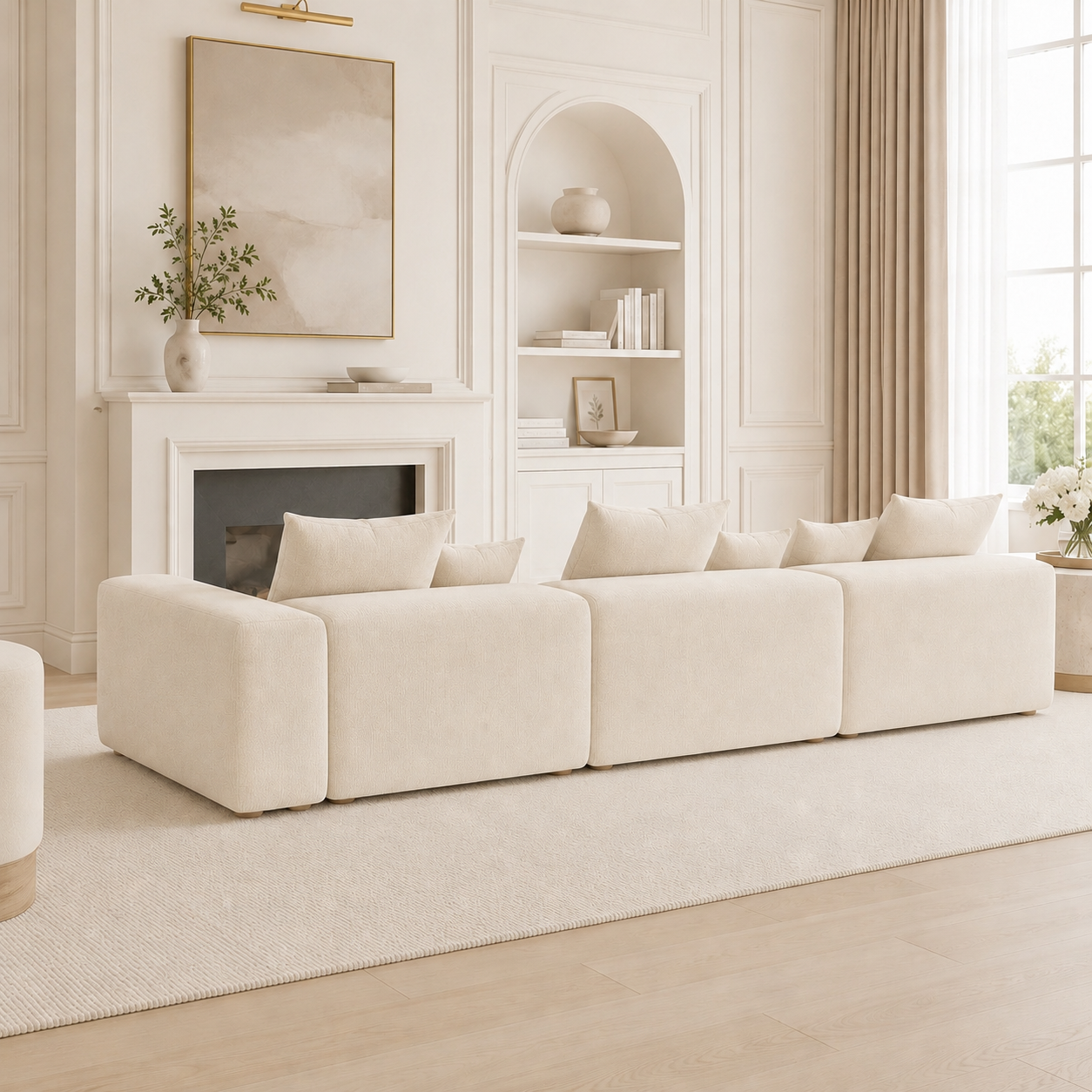 Kensington Modular 3 Seater Sofa + Footstool