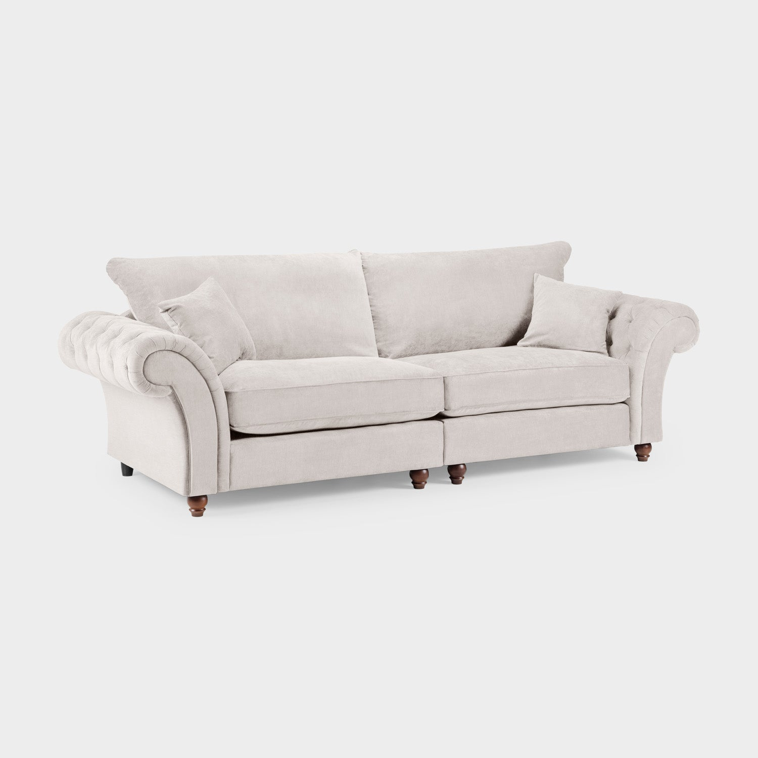 Sloanne Fullback Sofa Stone 4 Seater